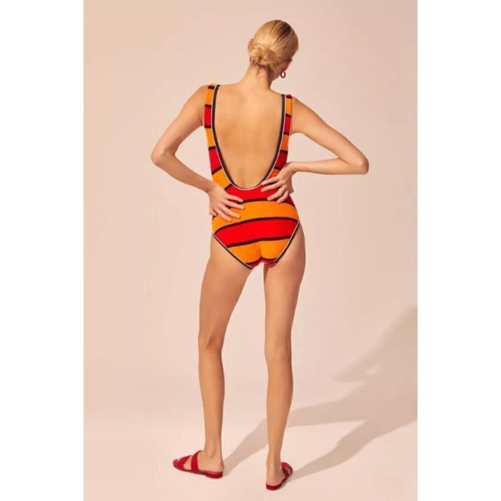 💕SOLID & STRIPED💕 Anne-Marie One Piece Swimsuit ~ Sunset Terry XS NWT - Picture 8 of 12
